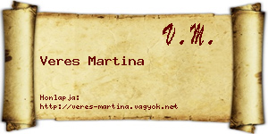Veres Martina névjegykártya
