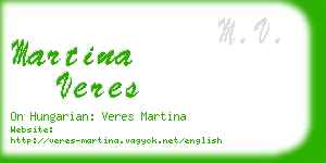 martina veres business card